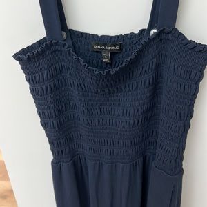 Banana Republic Smocked Knit Cropped Jumpsuit